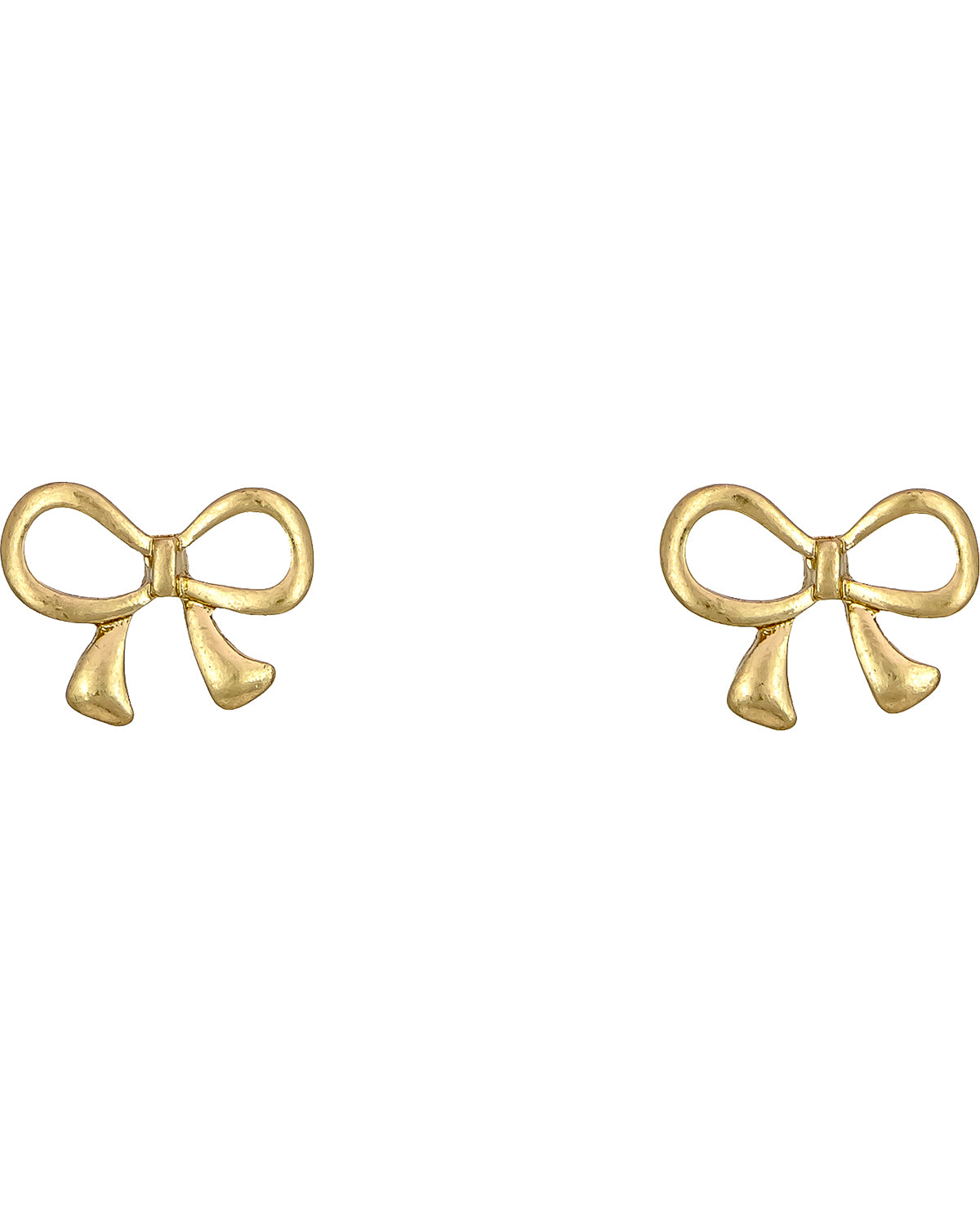 Studio By Dauplaise Gold Small Open Bow Stud Earrings