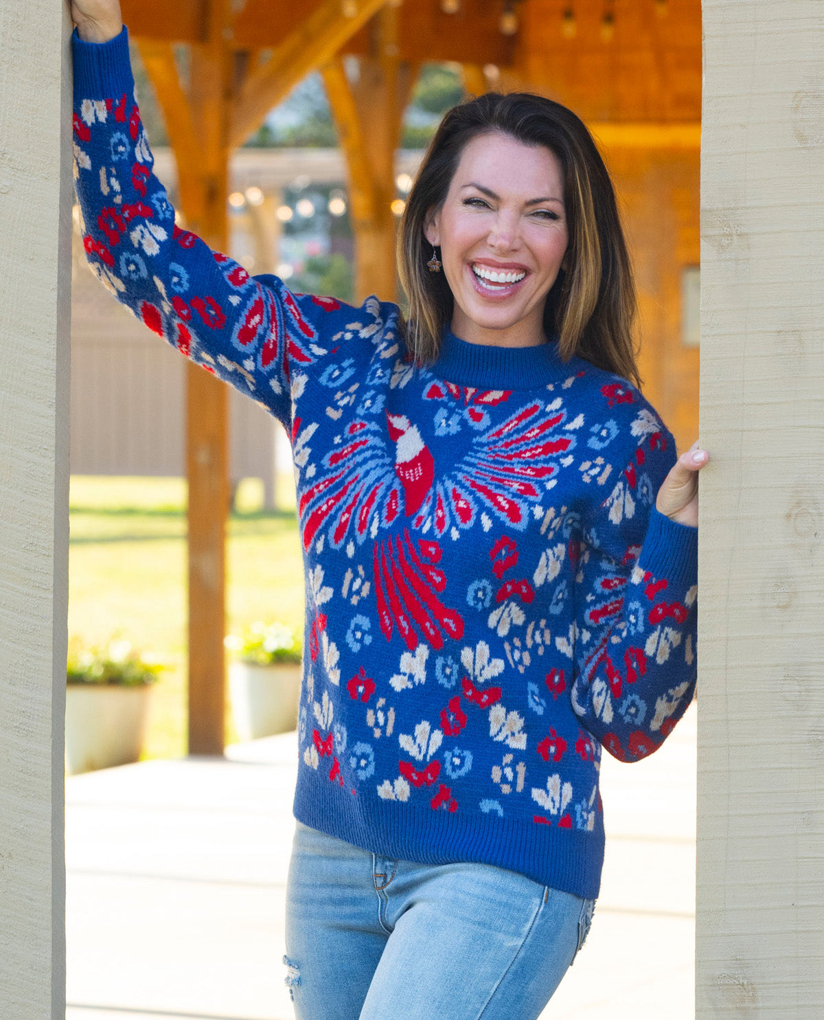 Printed pullover best sale