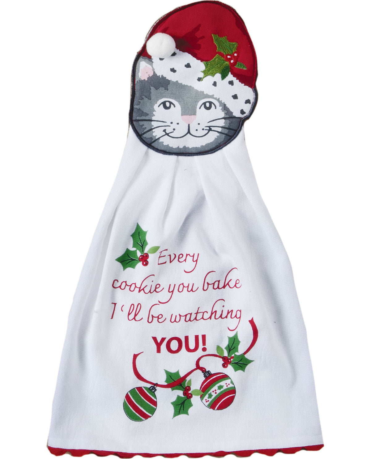 Meowy Christmas Tie Towel