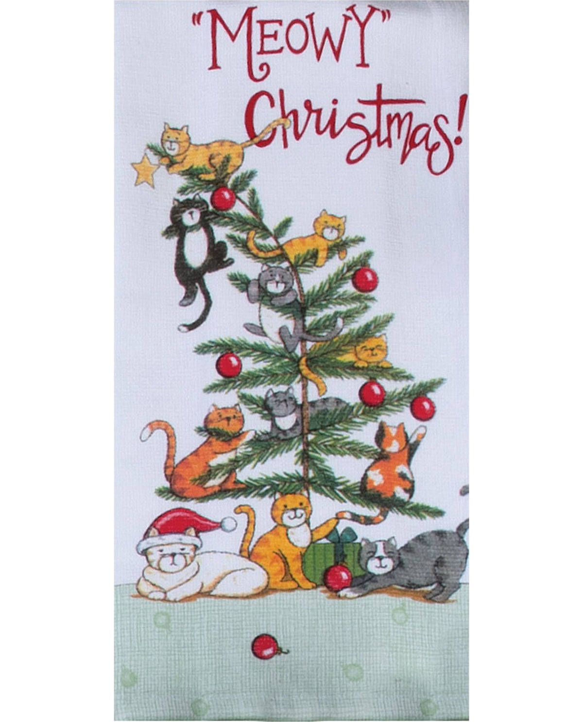 Meowy Christmas Dual Purpose Terry Towel