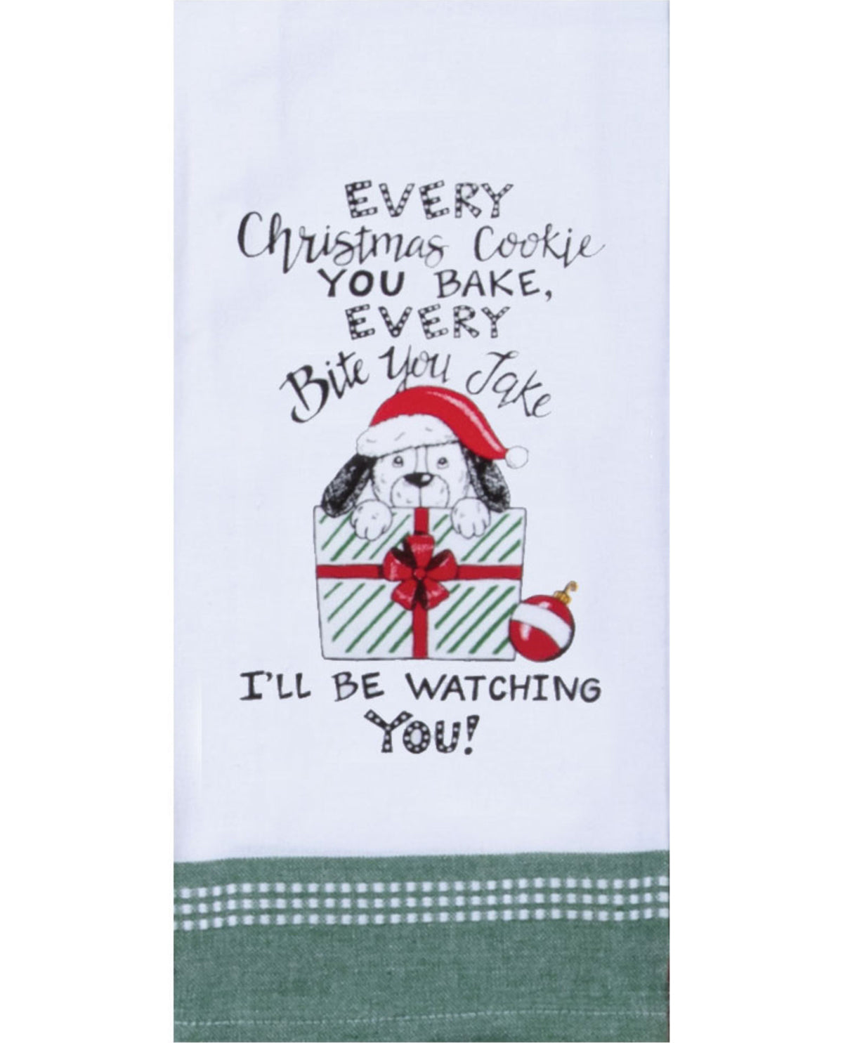 I'll Be Watching You Decorative Holiday Tea Towel