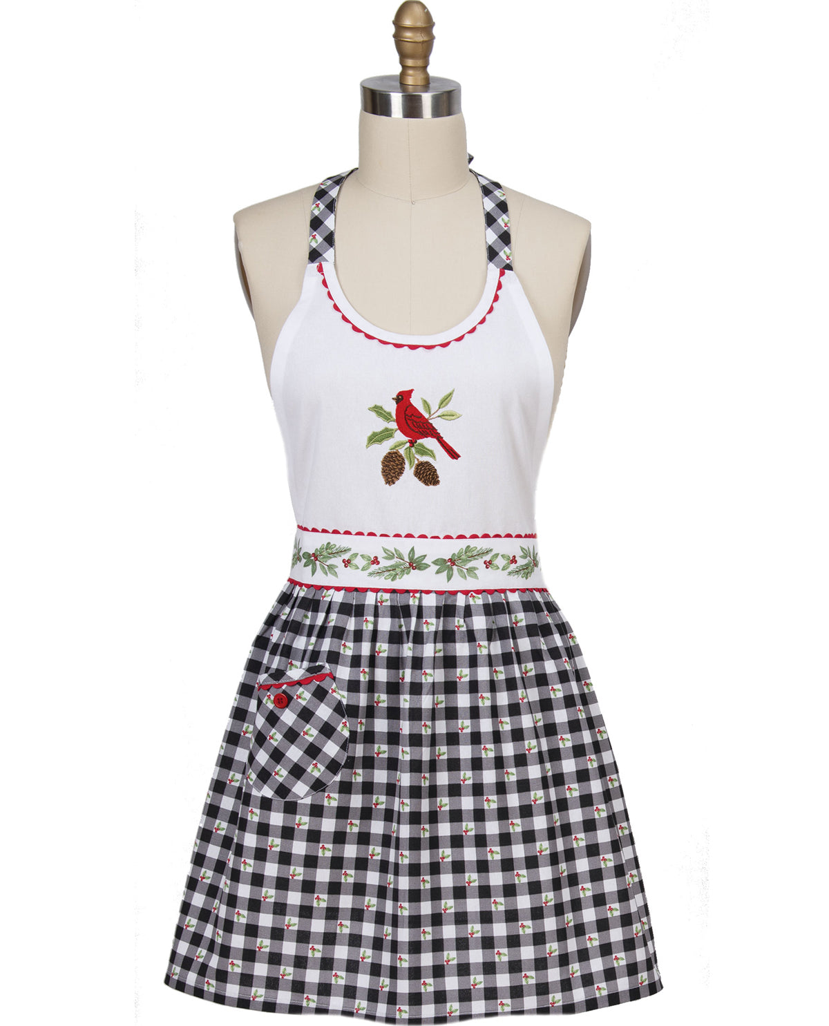 Winter Cardinal Hostess Apron