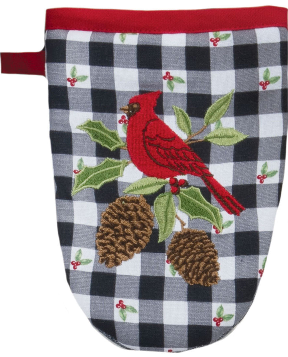 Winter Cardinal Grabber Mitt