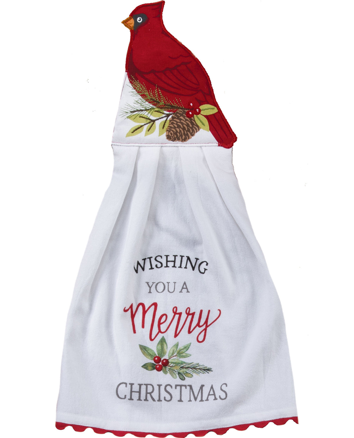 Winter Cardinal Hang Up Kitchen Towel