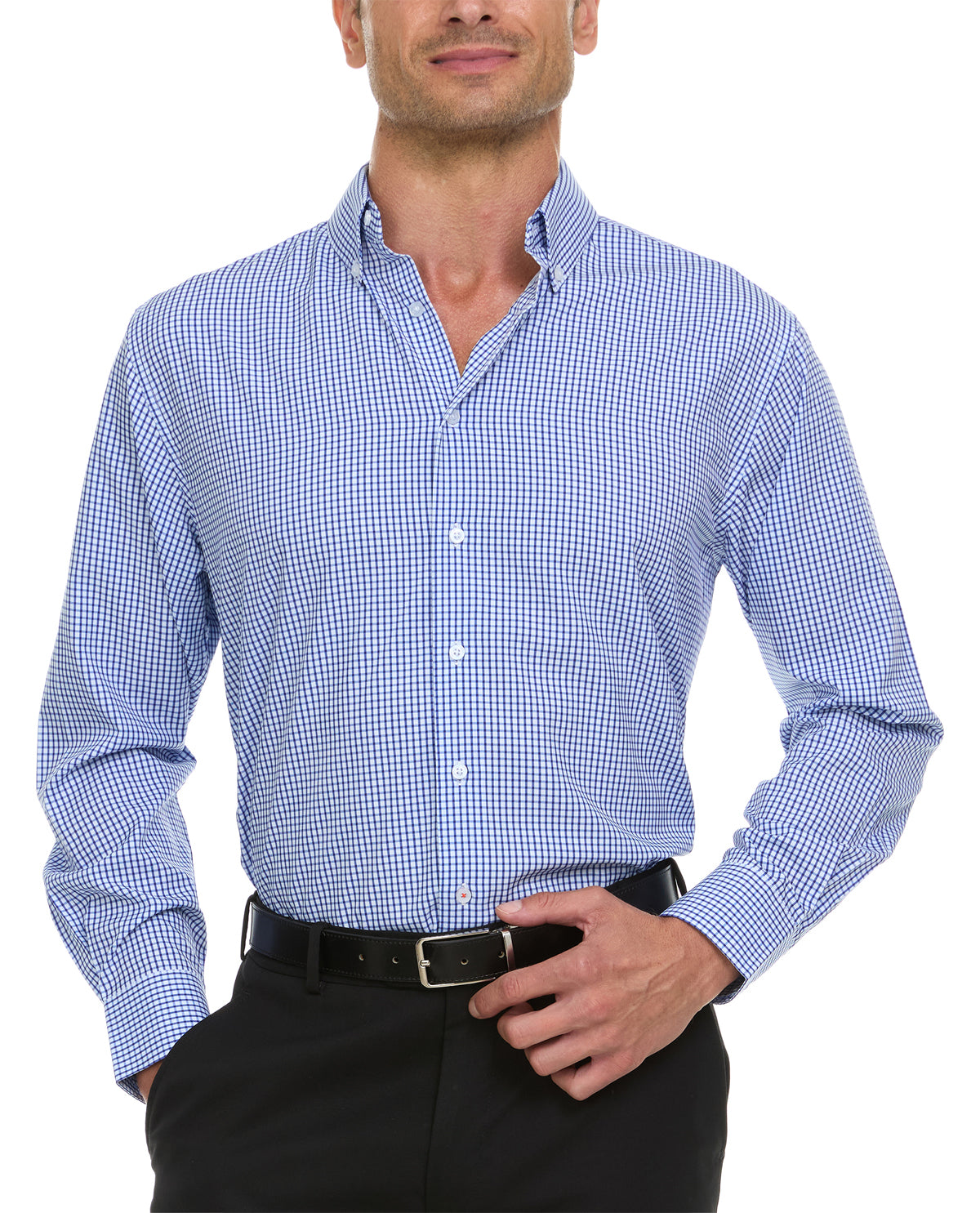 Nautica Men's White & Dark Blue Super Shirt