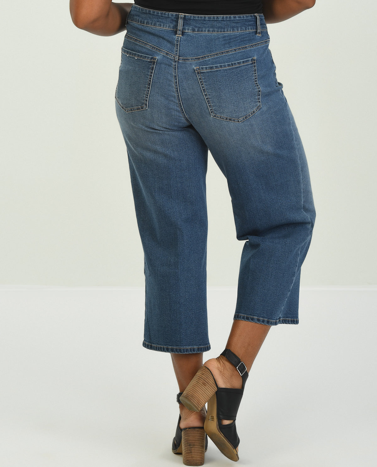 D Jeans Plus Recycled Wide Leg Ankle Jean