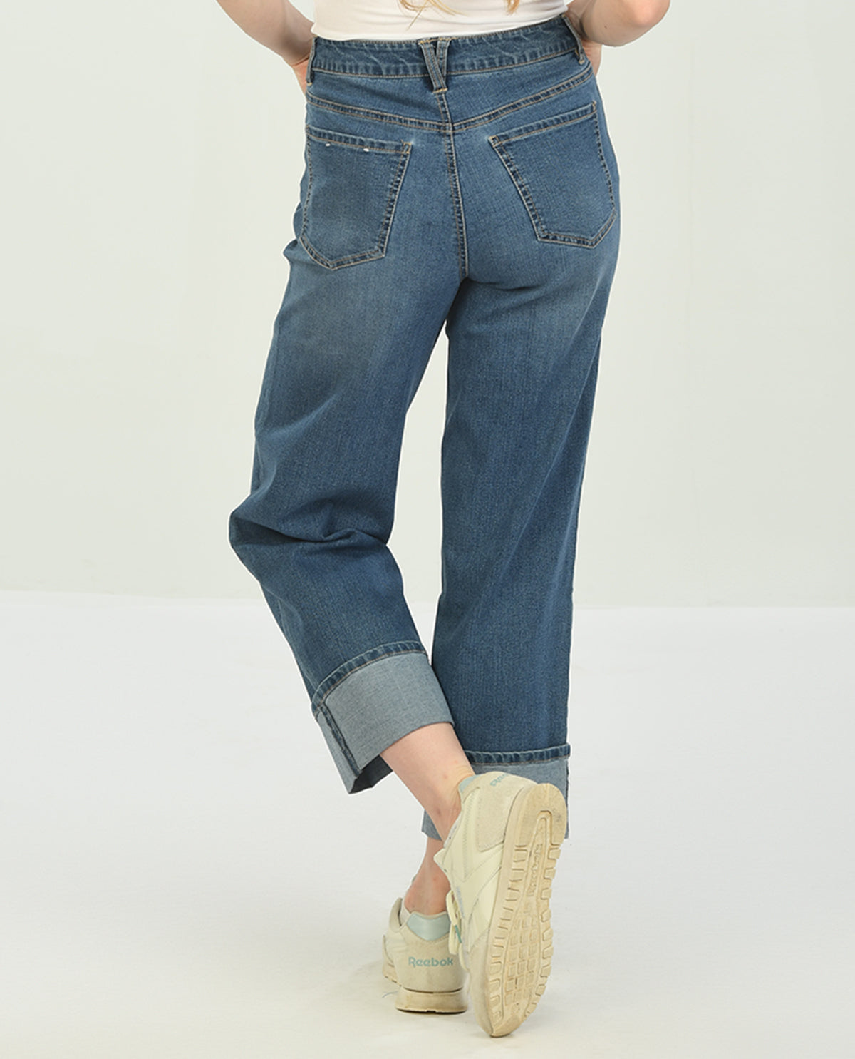 D Jeans Wide Leg Ankle Jean with Cuff