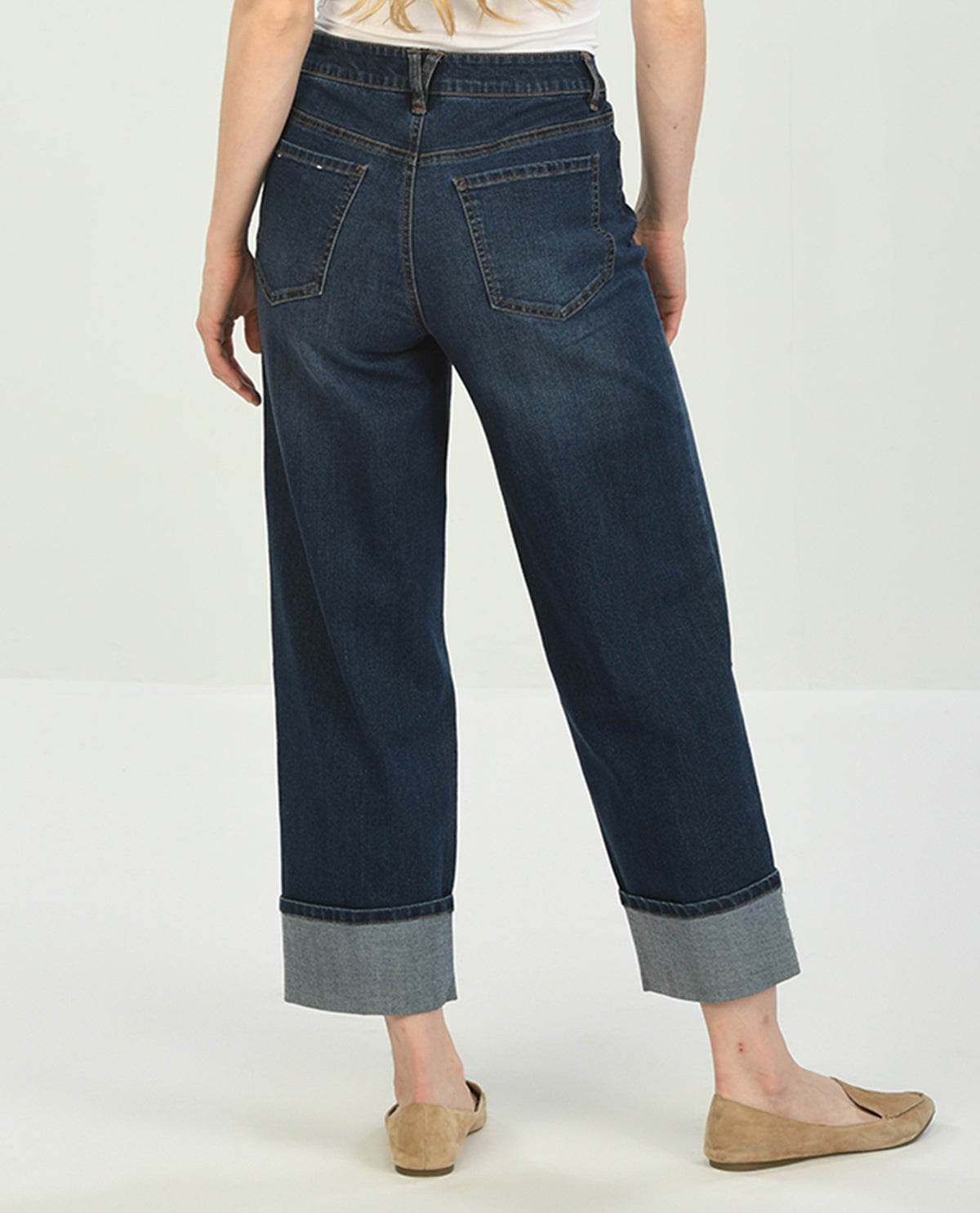 D Jeans Wide Leg Ankle Jean with Cuff