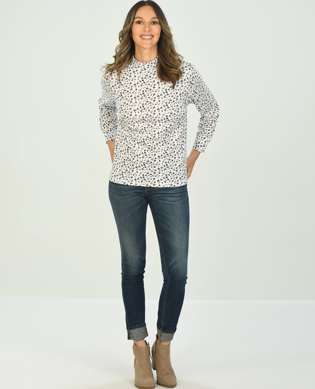 Missy Assorted Printed Mock Neck Tops