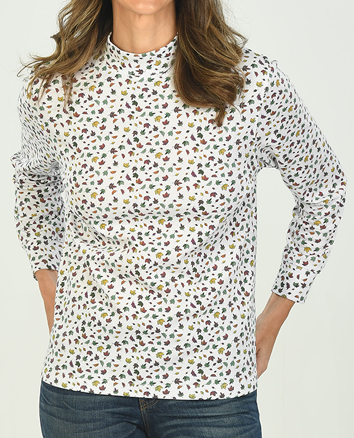 Missy Assorted Prints Mock Neck Tops