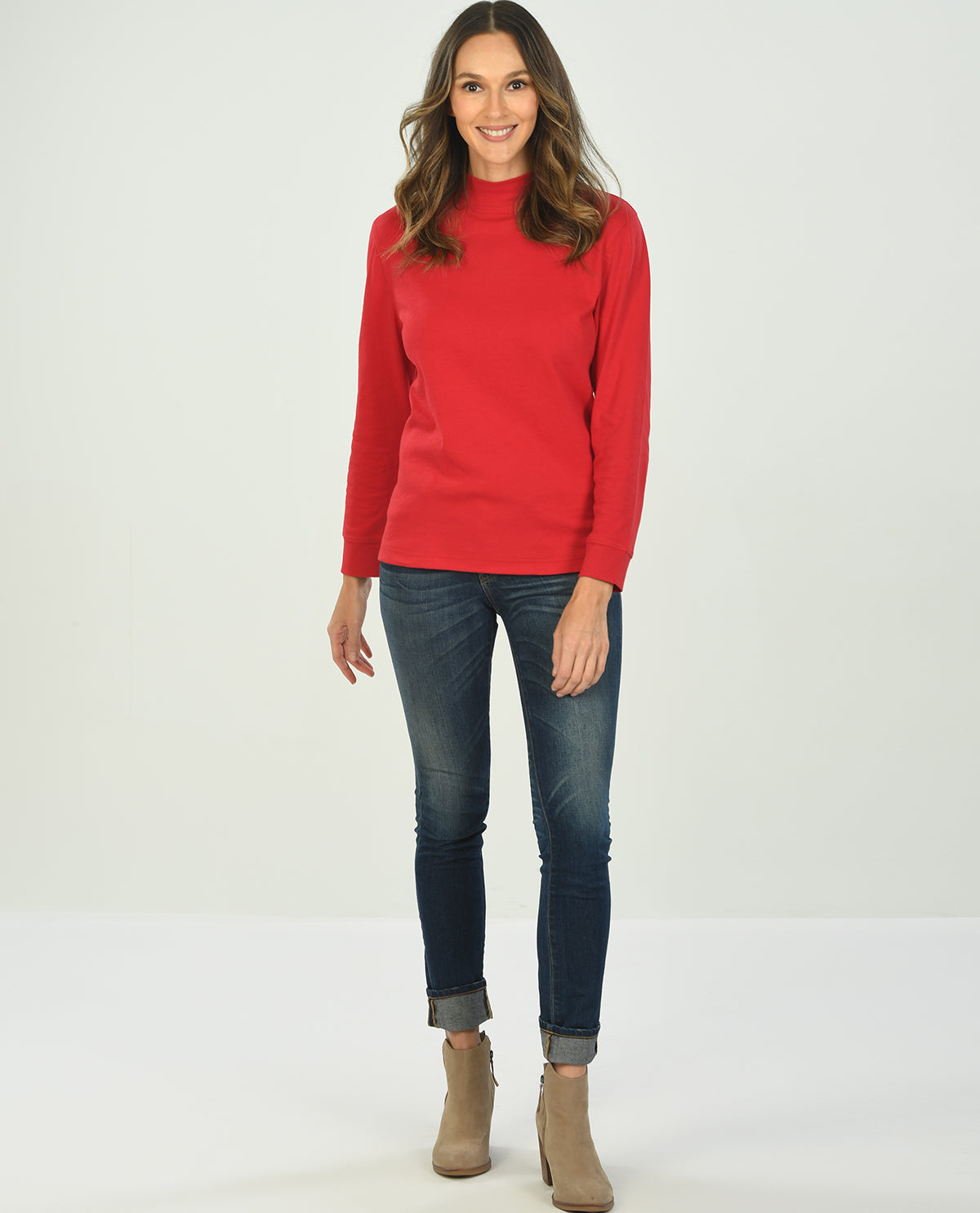 Petite Assorted Solid Mock Neck Tops