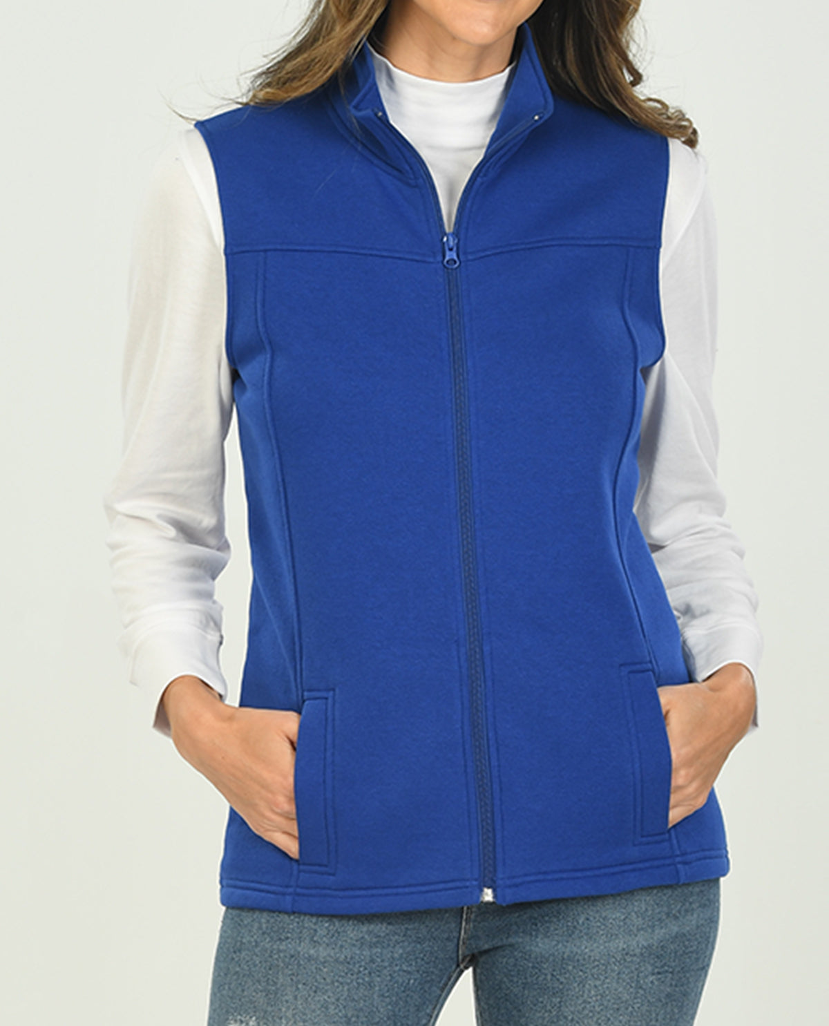 Missy Zip Through Fleece Vest