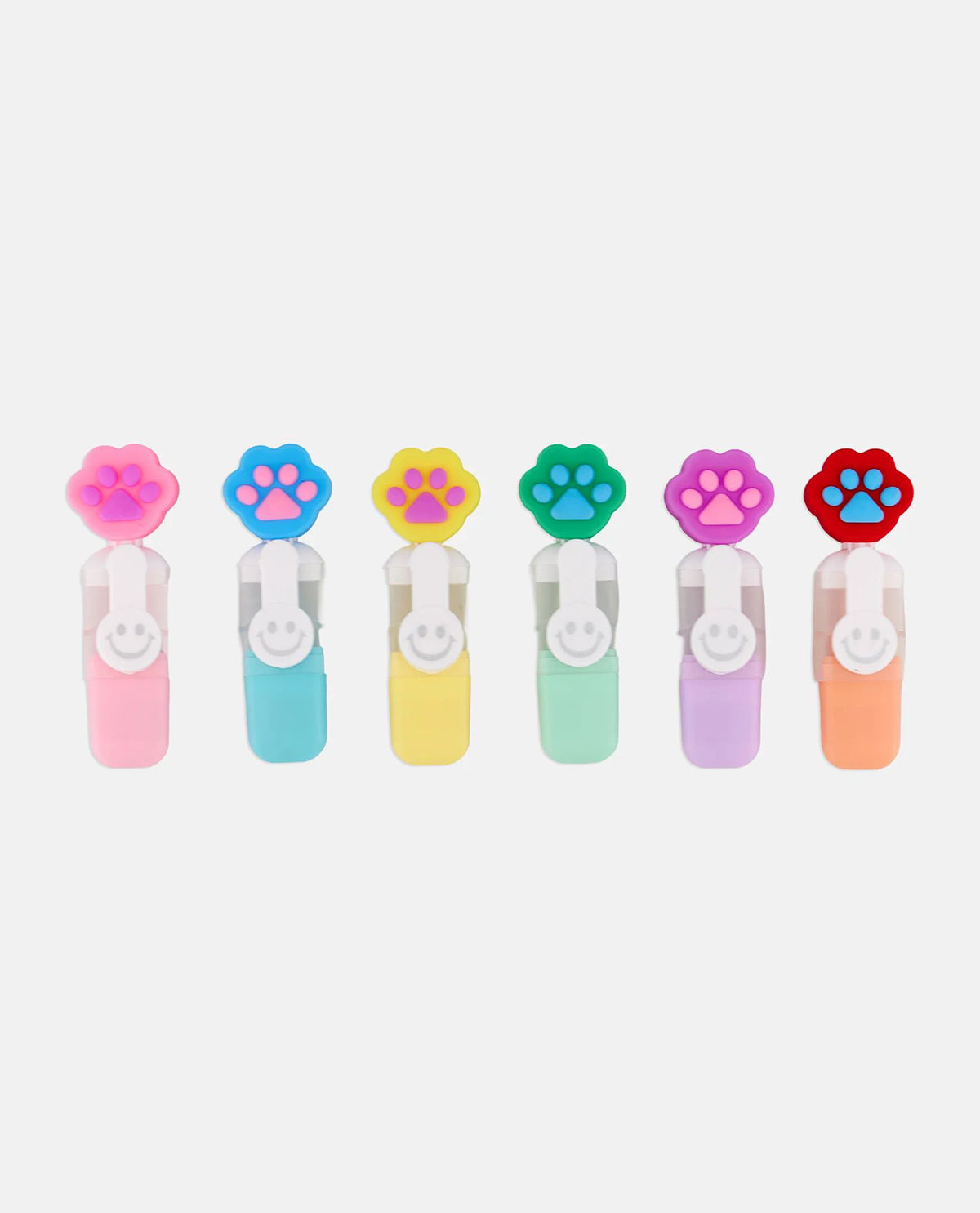 Happy Brights Paw Print Mini Highlighters