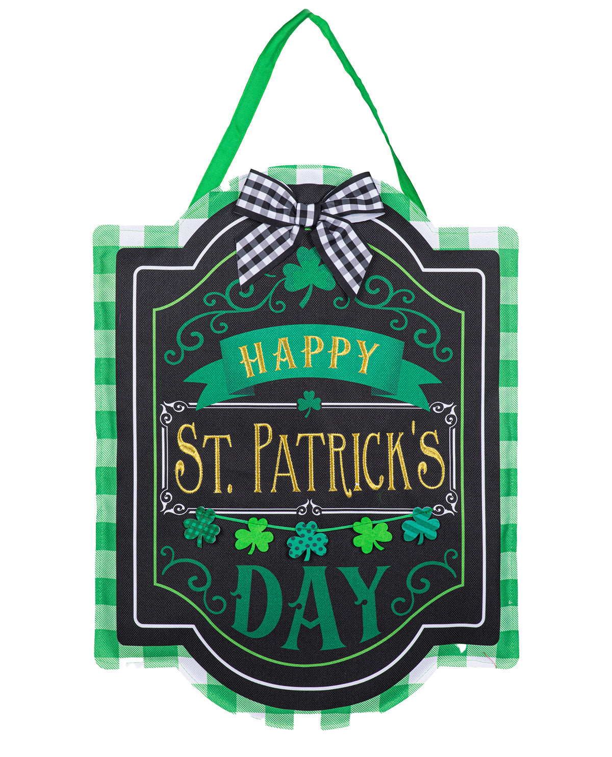 Happy St Patrick's Day Sign Door Decor