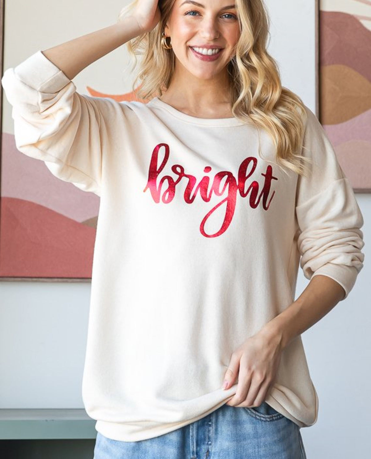 Long Sleeve Holiday Bright Tunic