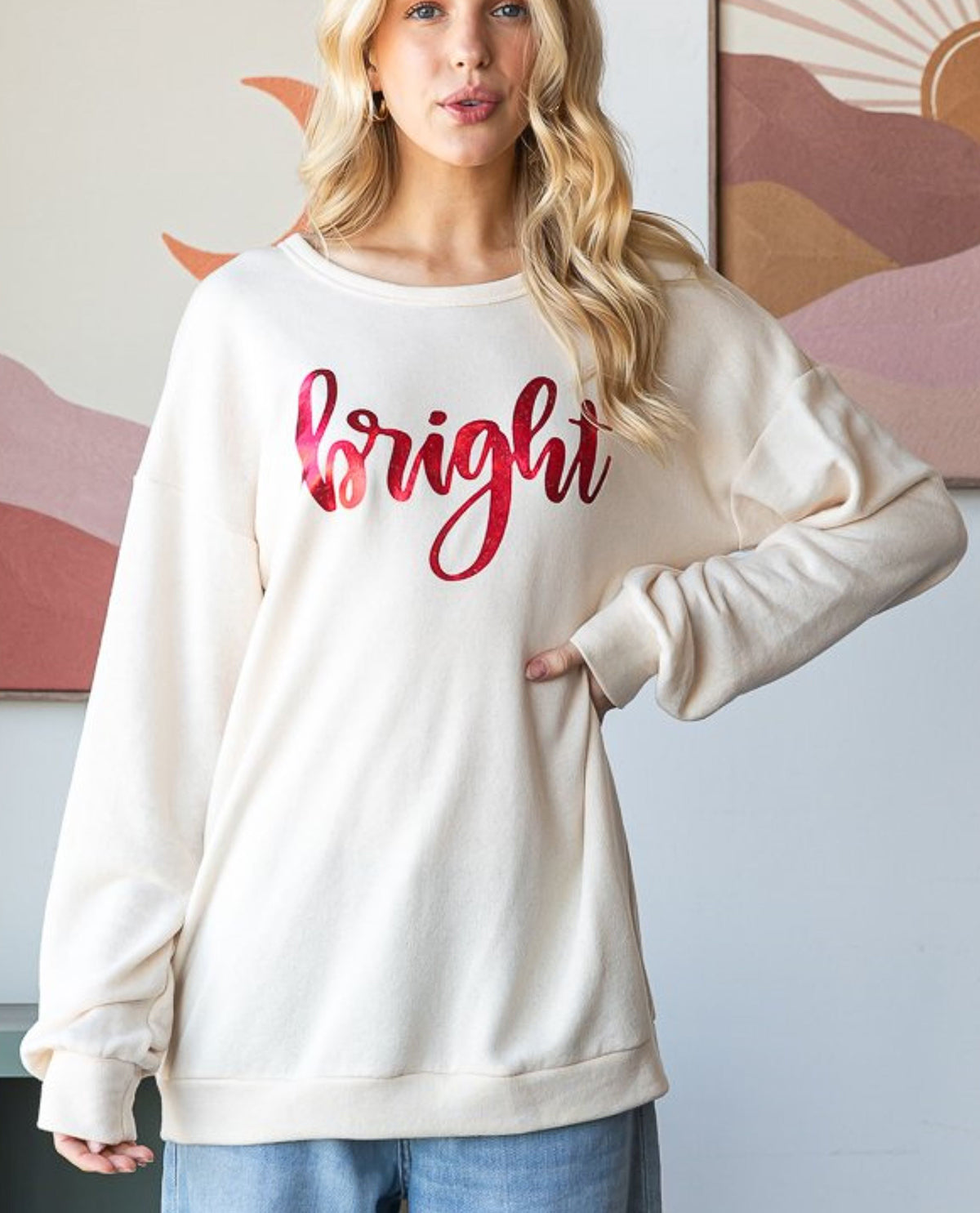 Long Sleeve Holiday Bright Tunic