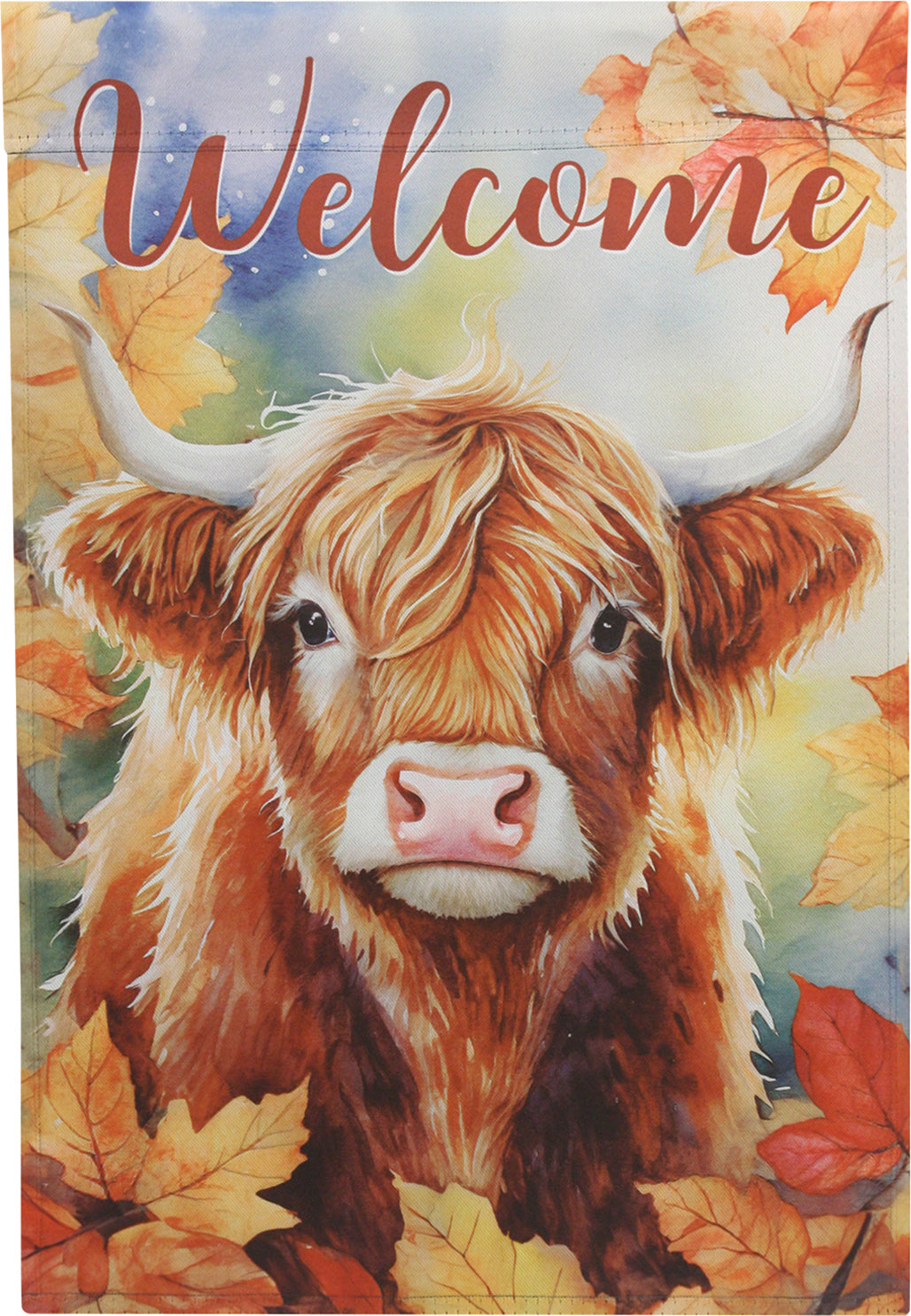 Highland Cow Fall Welcome Garden Flag