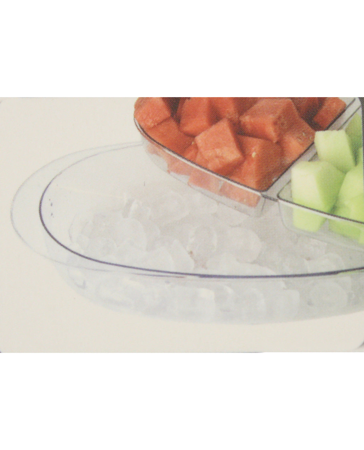 Two Section Oval Fruit & Veggie Chiller with Lid - Medium