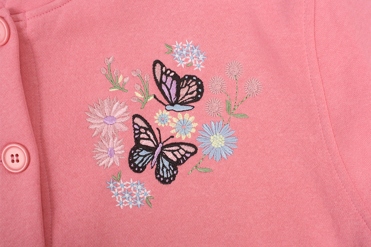 Speculation Petite Embroidered Fleece Cardigan