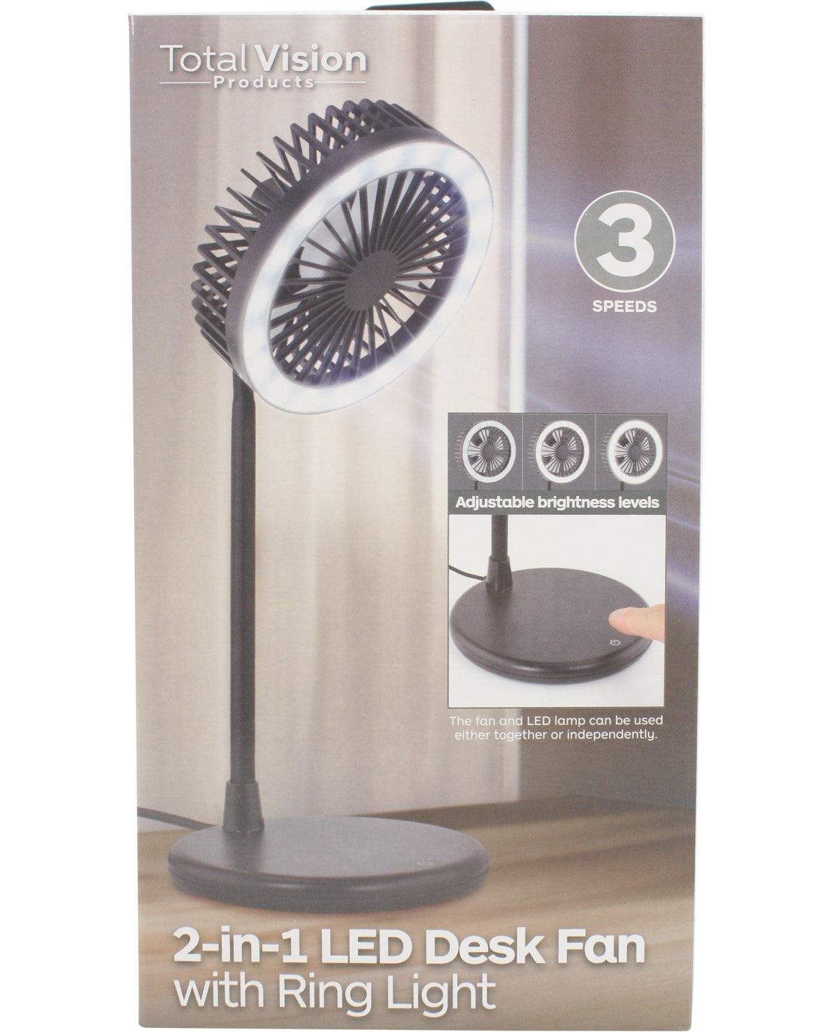 LED Desktop Fan with Ring Light