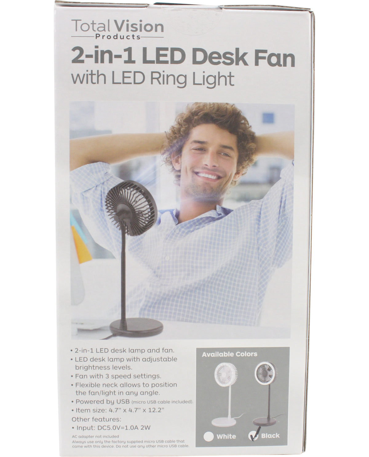 LED Desktop Fan with Ring Light