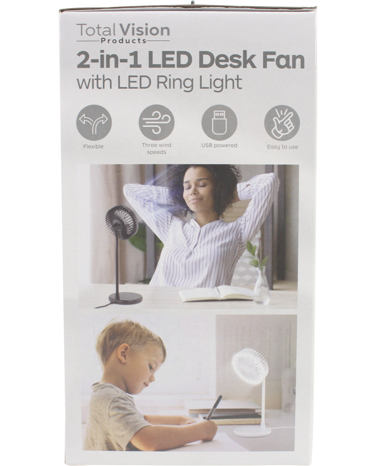 LED Desktop Fan with Ring Light