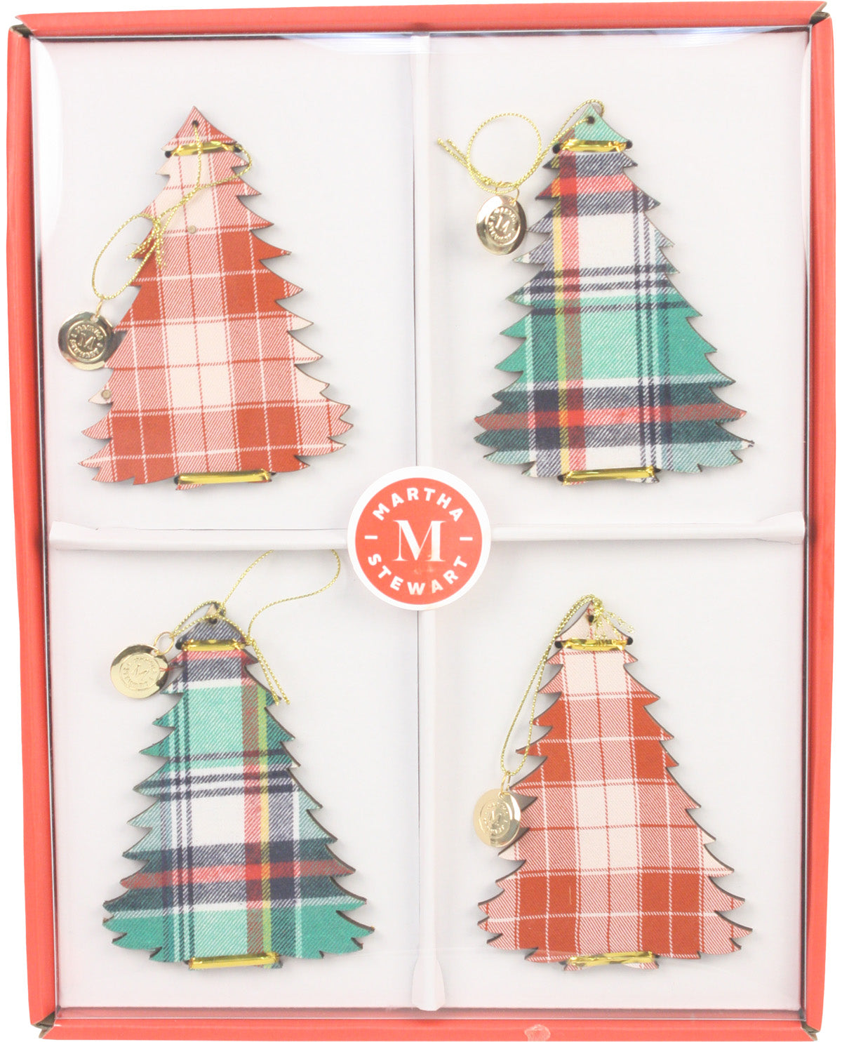 Martha Stewart Christmas Tree Ornaments - Set of Four