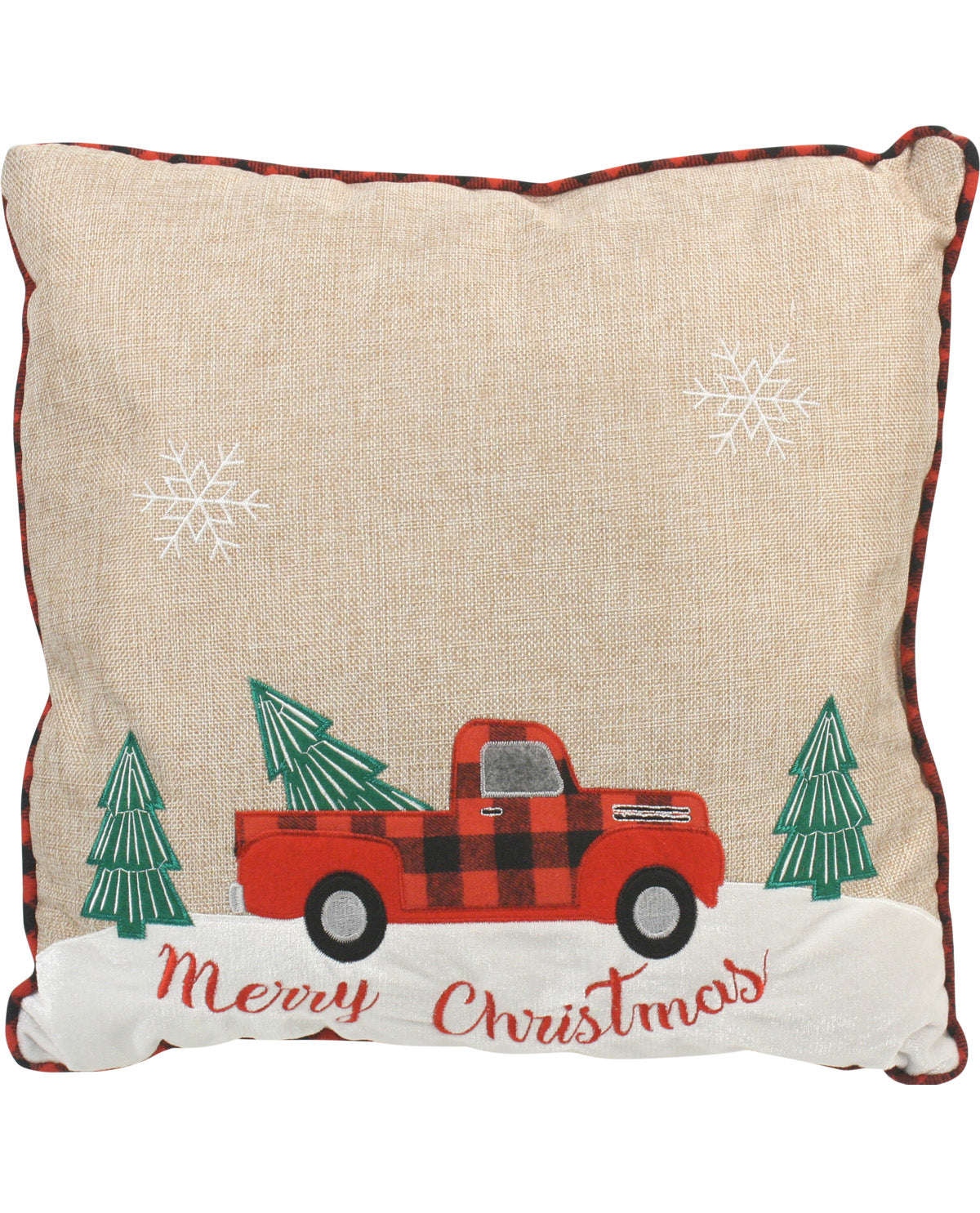 Christmas Truck Decorative Pillow