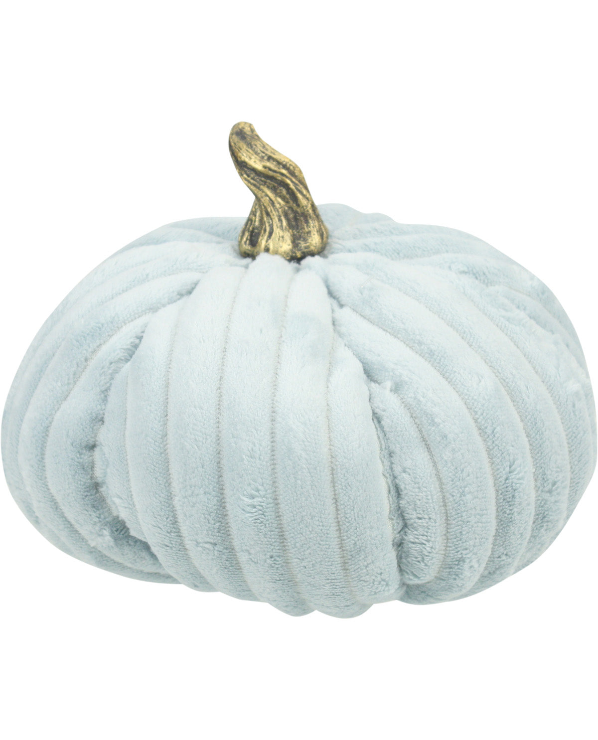 Large Aqua Plush Decorative Pumpkin