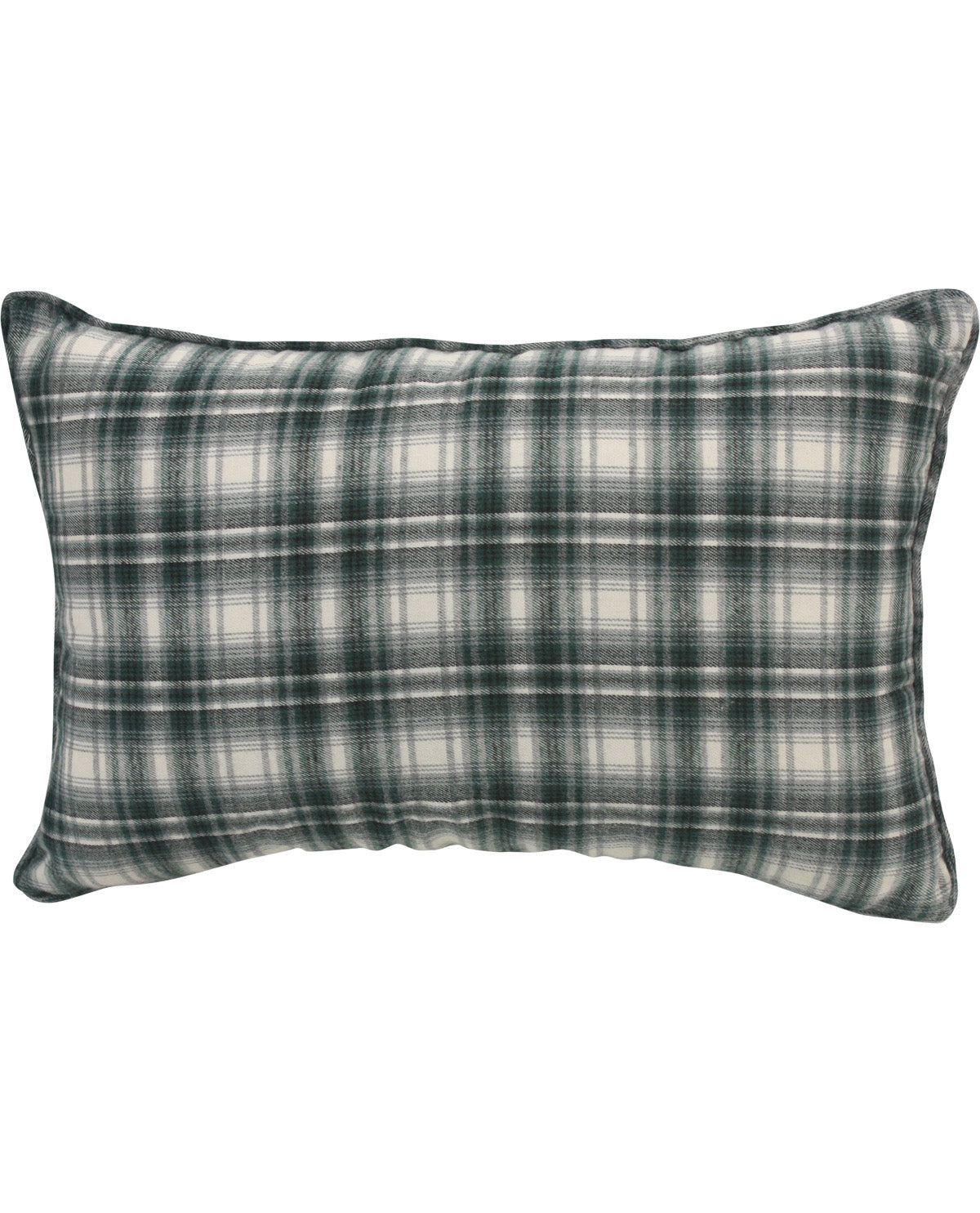 Merry Christmas To All Green Plaid Decorative Pillow