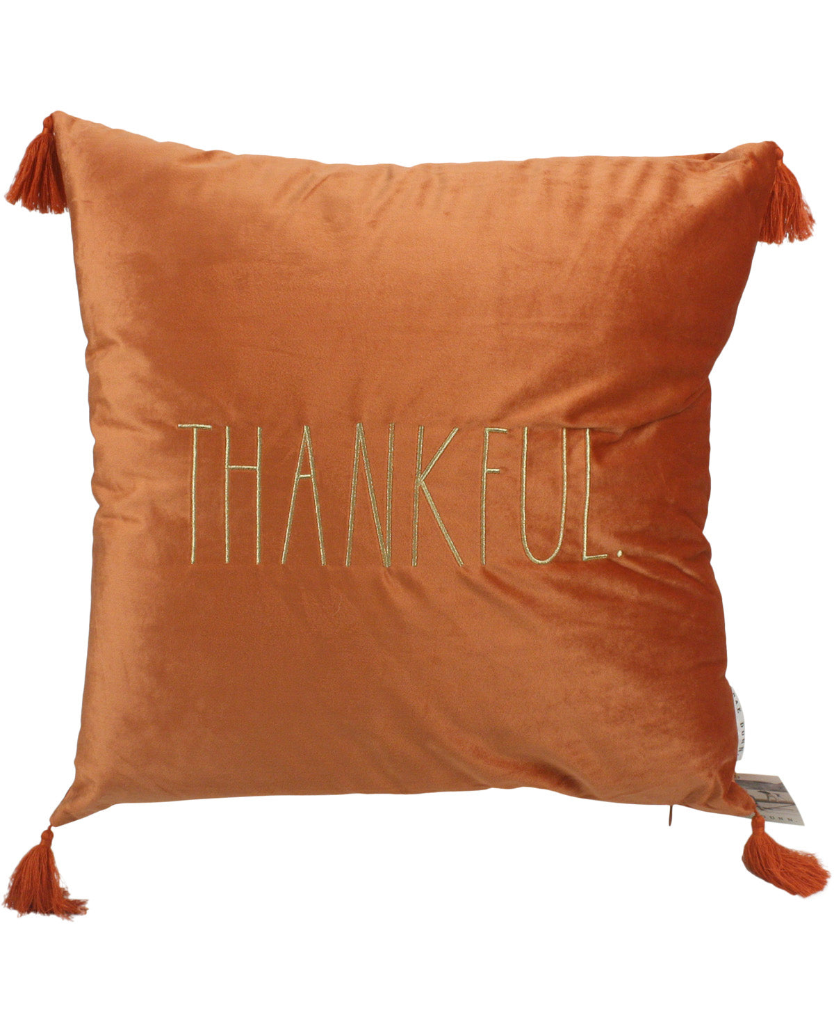 Thankful with Tassel Fall Decorative Pillow