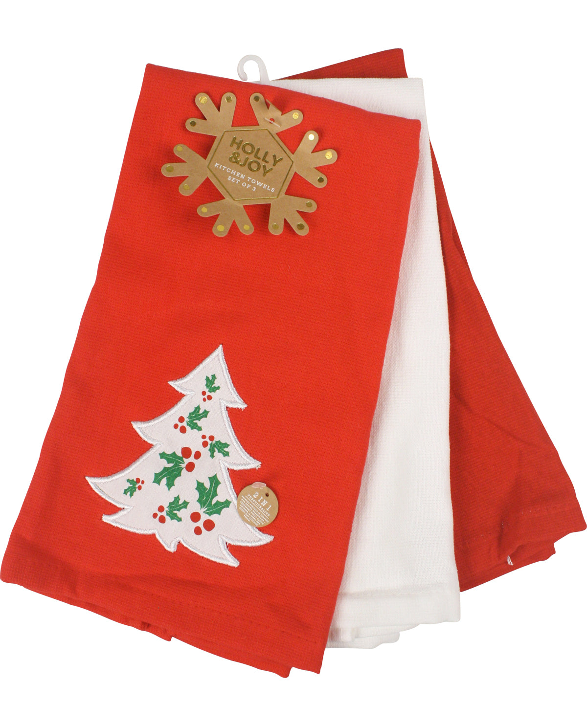 Holiday Trees Print Kitchen Towels - Three Pack