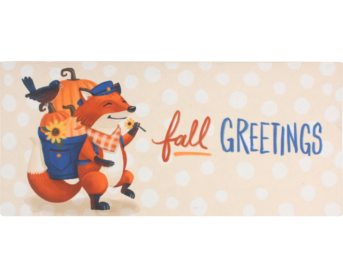 Foxy Fall Greetings Sassafras Switch Mat