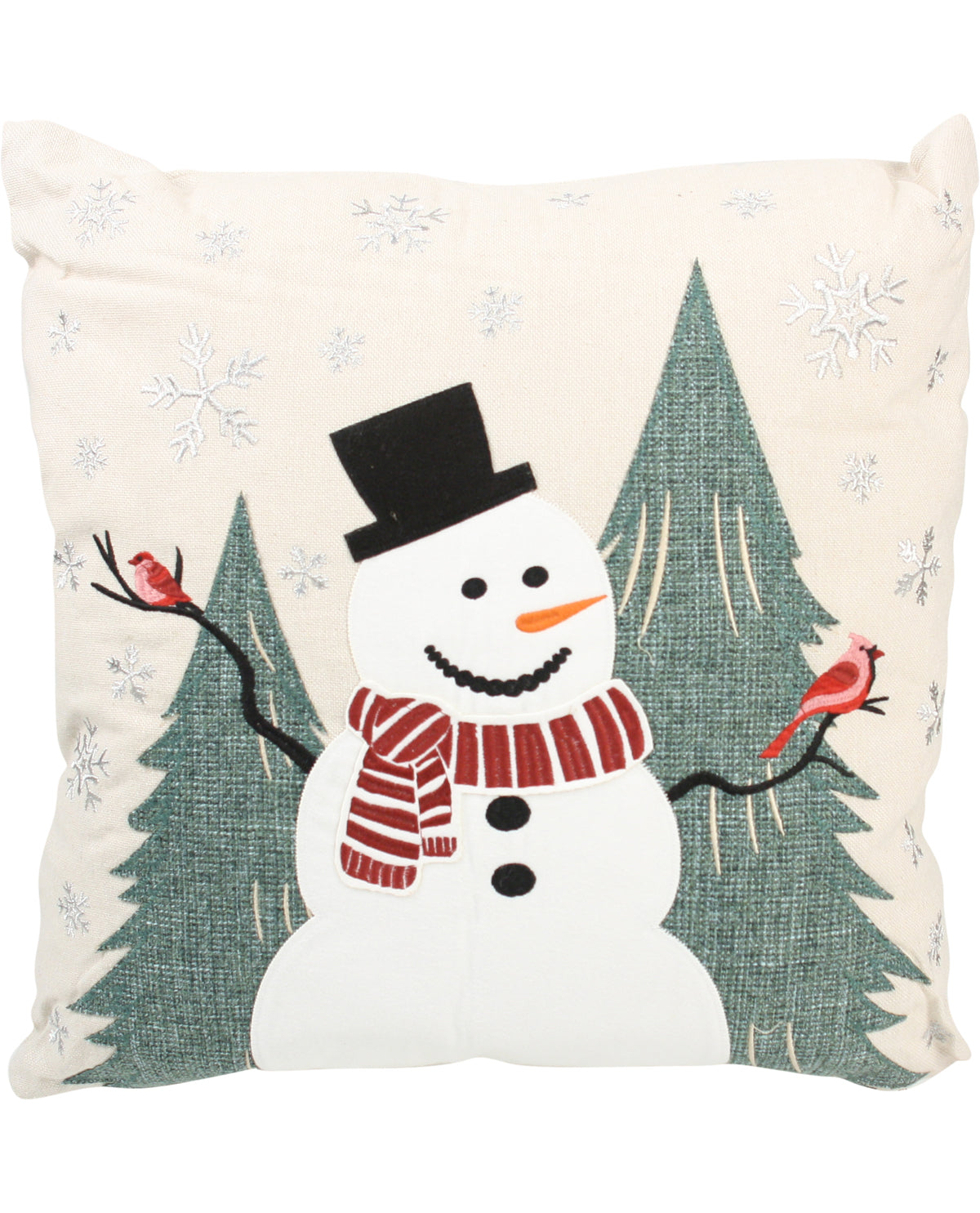 Winter Frost Snowman Decorative Pillow