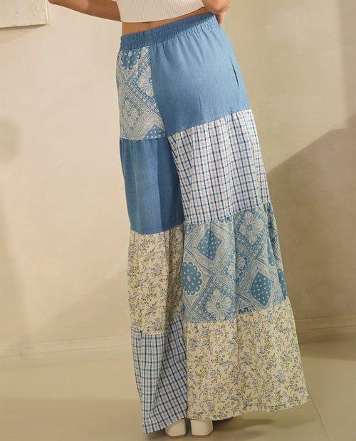 Oddi Patchwork Denim Pants