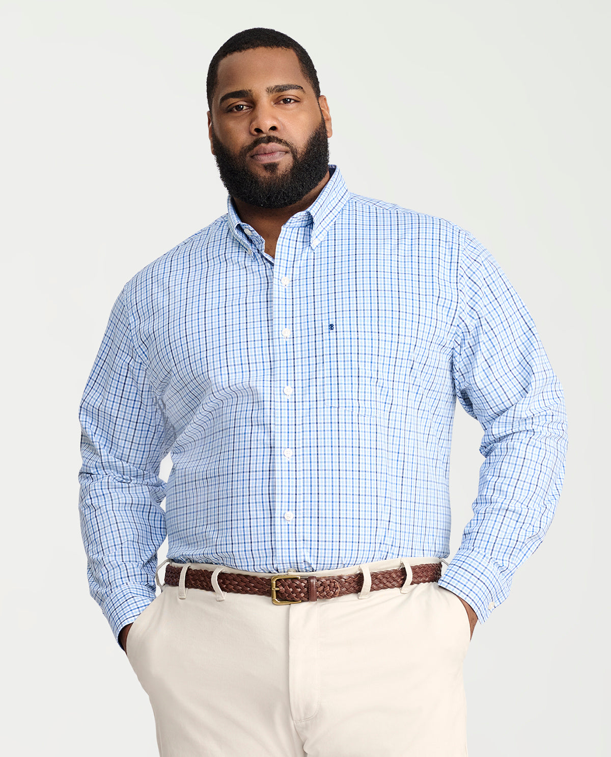 Izod Long Sleeve Performance Comfort Woven