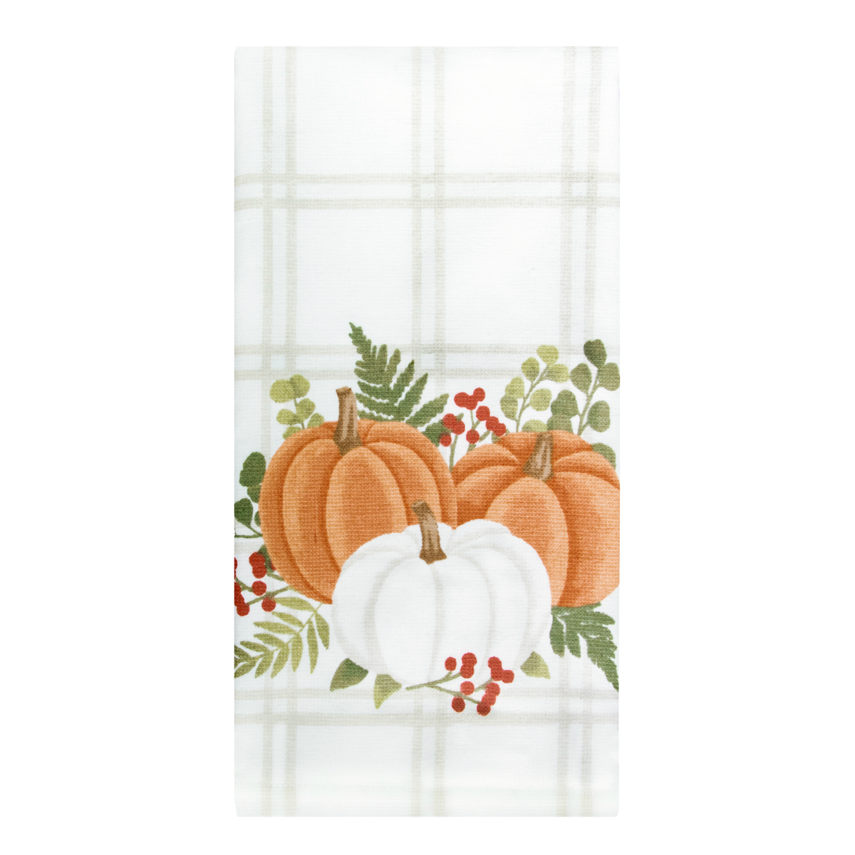 Windowpane Pumpkin Dual-Purpose Kitchen Towel