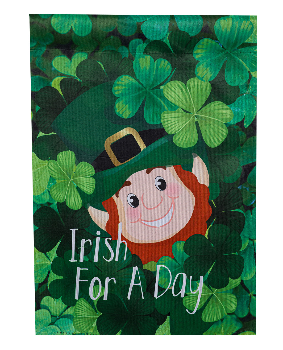 Irish For A Day Leprechaun Garden Flag