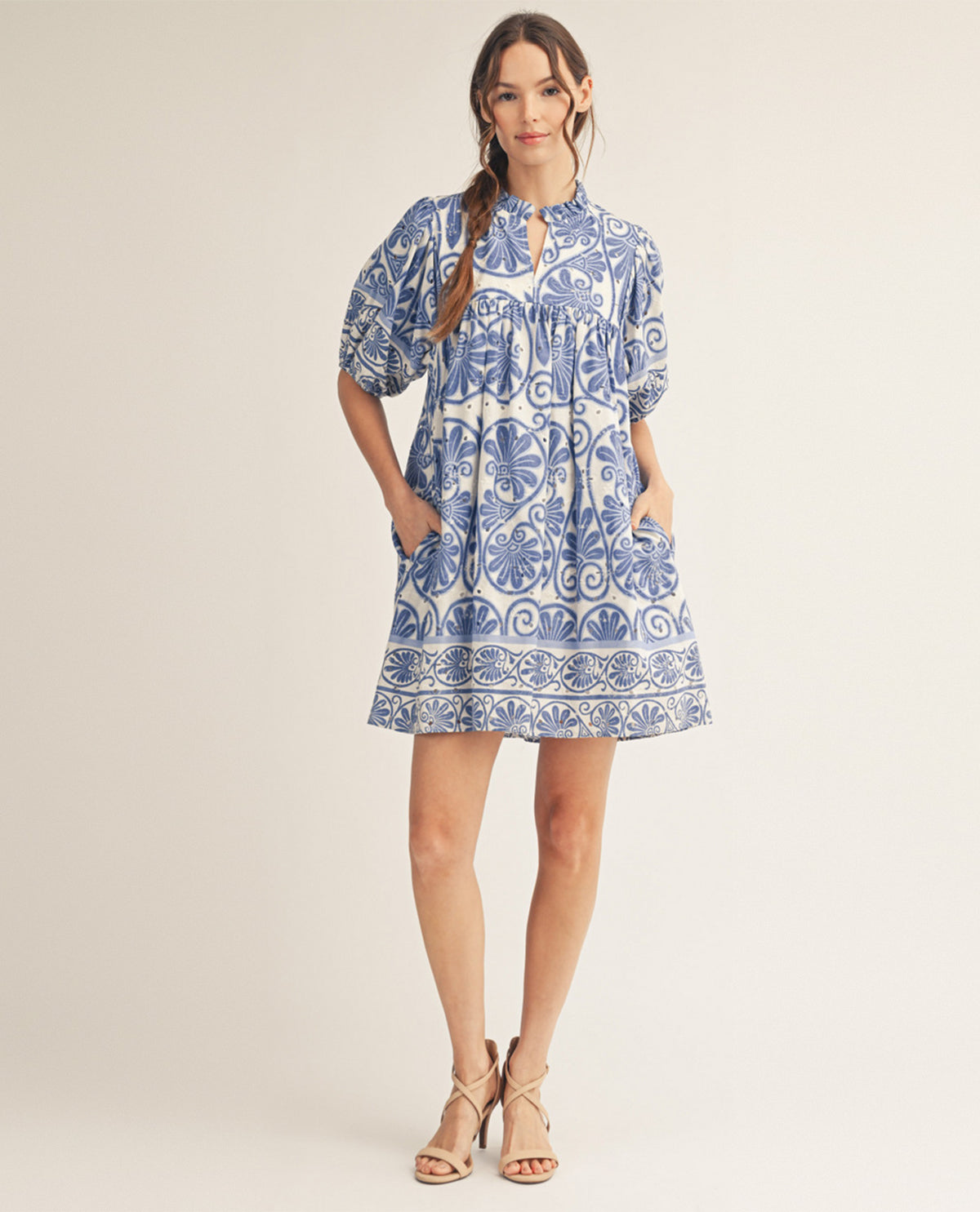 Jodifl Floral Print Dress Blue