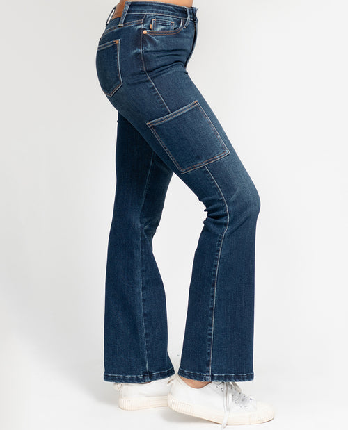 Judy Blue High Waist Cargo Bootcut Jean