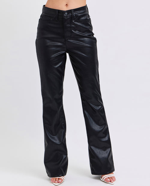 Judy Blue High Waist Faux Leather Bootcut Pant