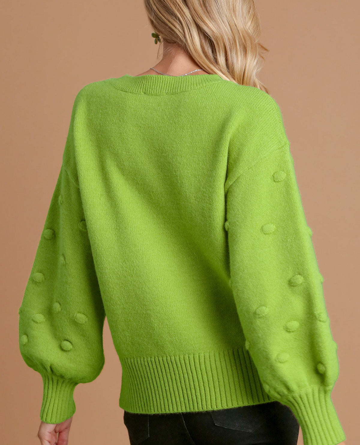 Pom Pom Knit Pullover Sweater