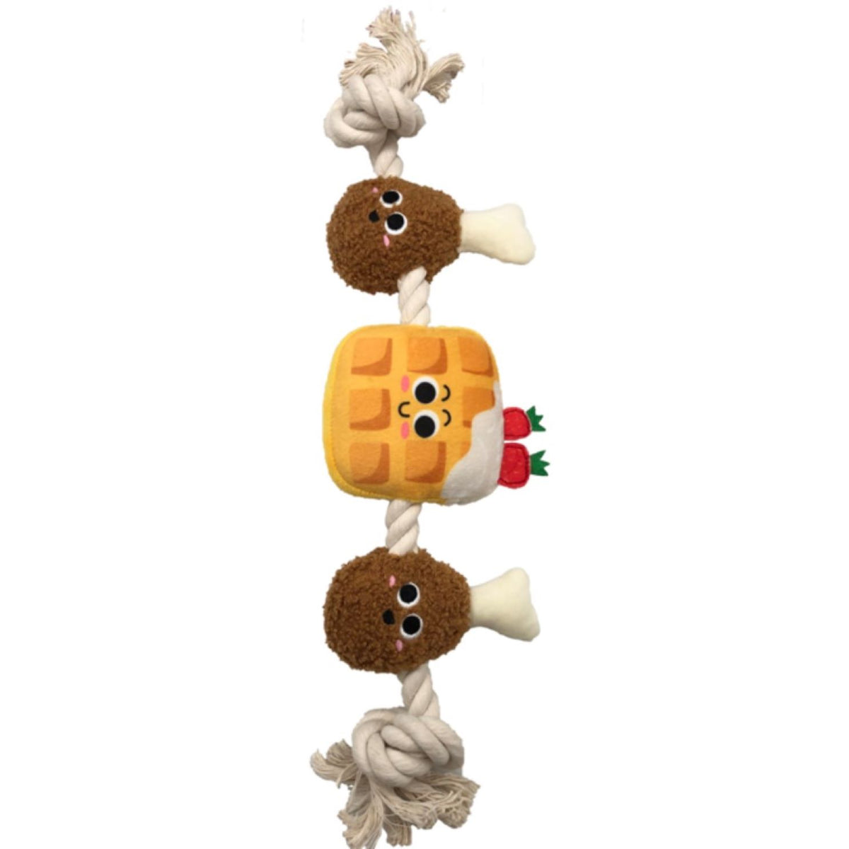 Chicken & Waffles Rope Pet Toy