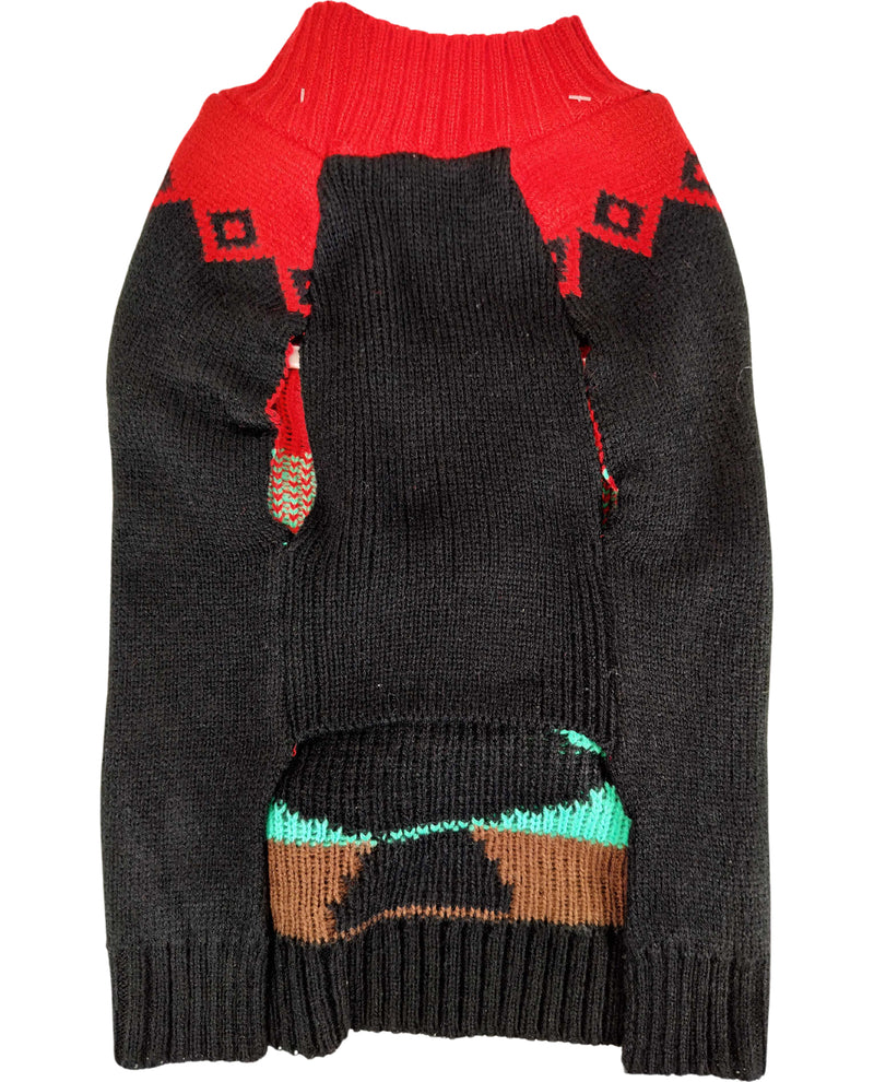 Pet Ugly Christmas Sweater - Ugly Tree with Hanging Poms