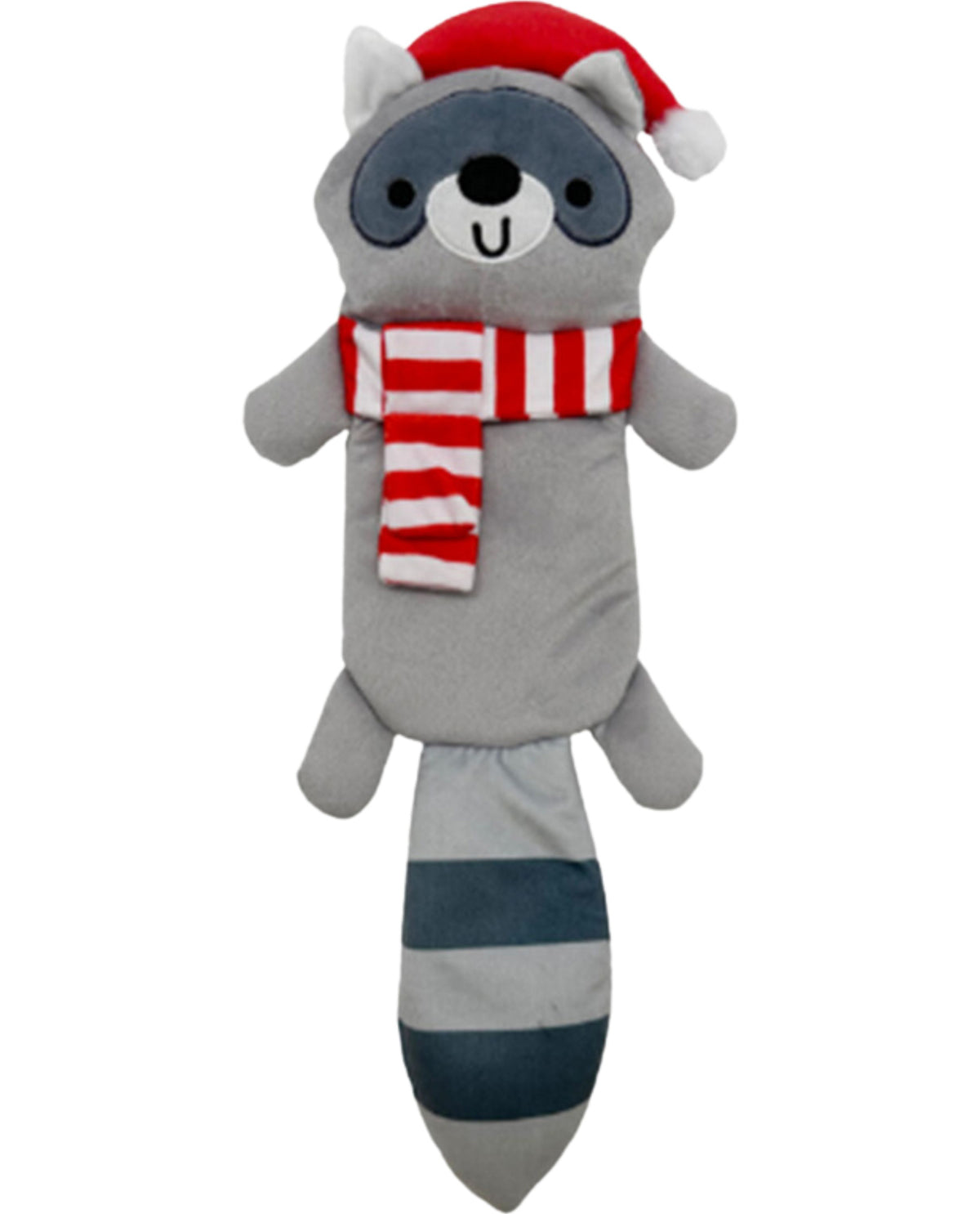 Christmas Raccoon with Scarf & Hat Pet Toy