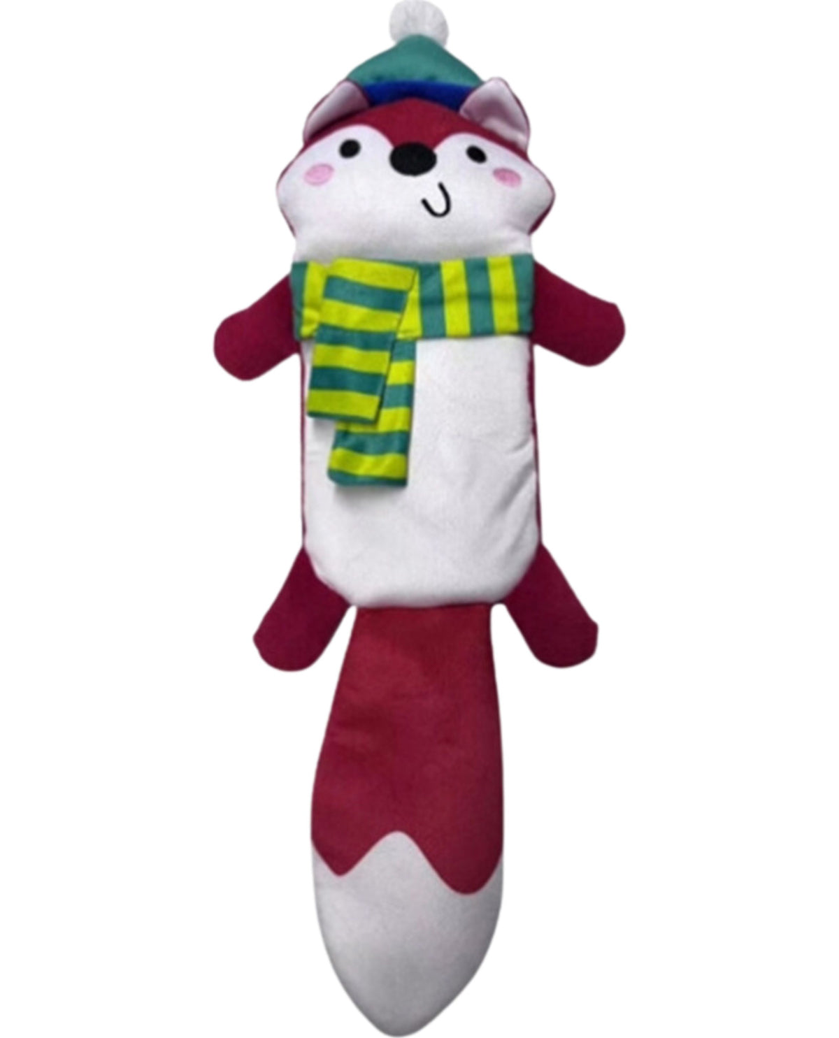 Holiday Fox with Hat & Scarf Pet Toy