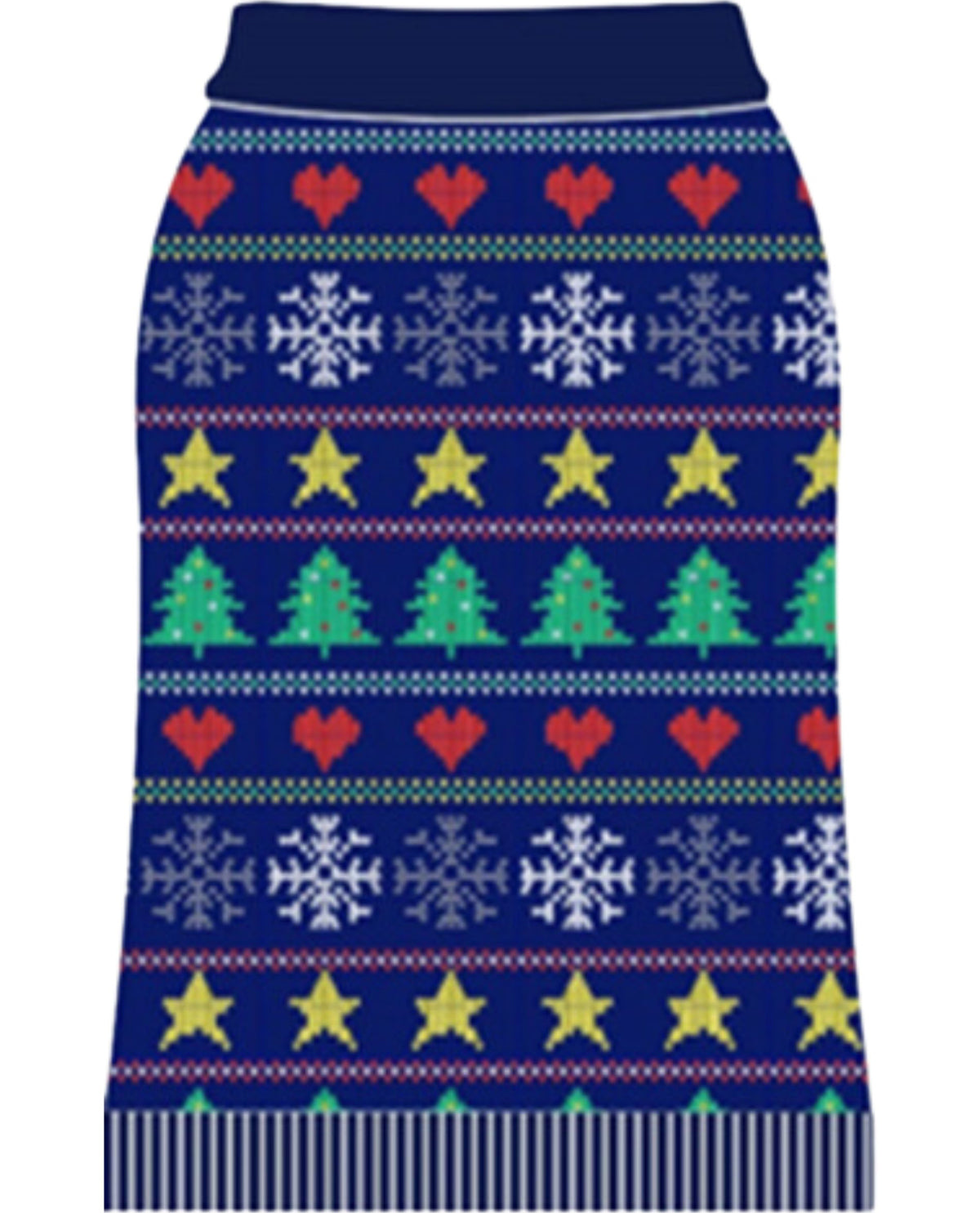 Pet Ugly Christmas Sweater - Far Isle Tree & Snowflakes