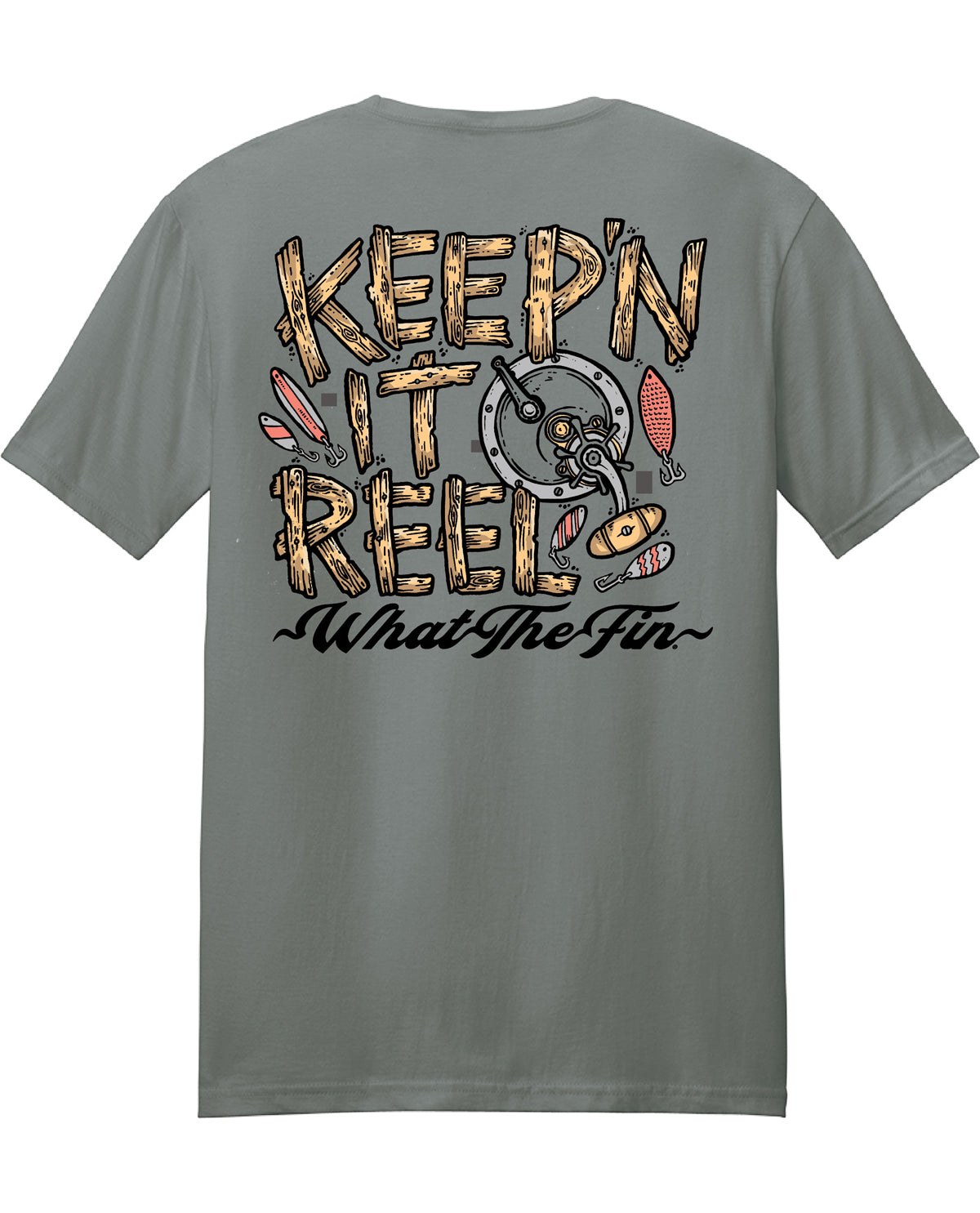 What The Fin Keep N It Reel Short Sleeve Tee Graphite