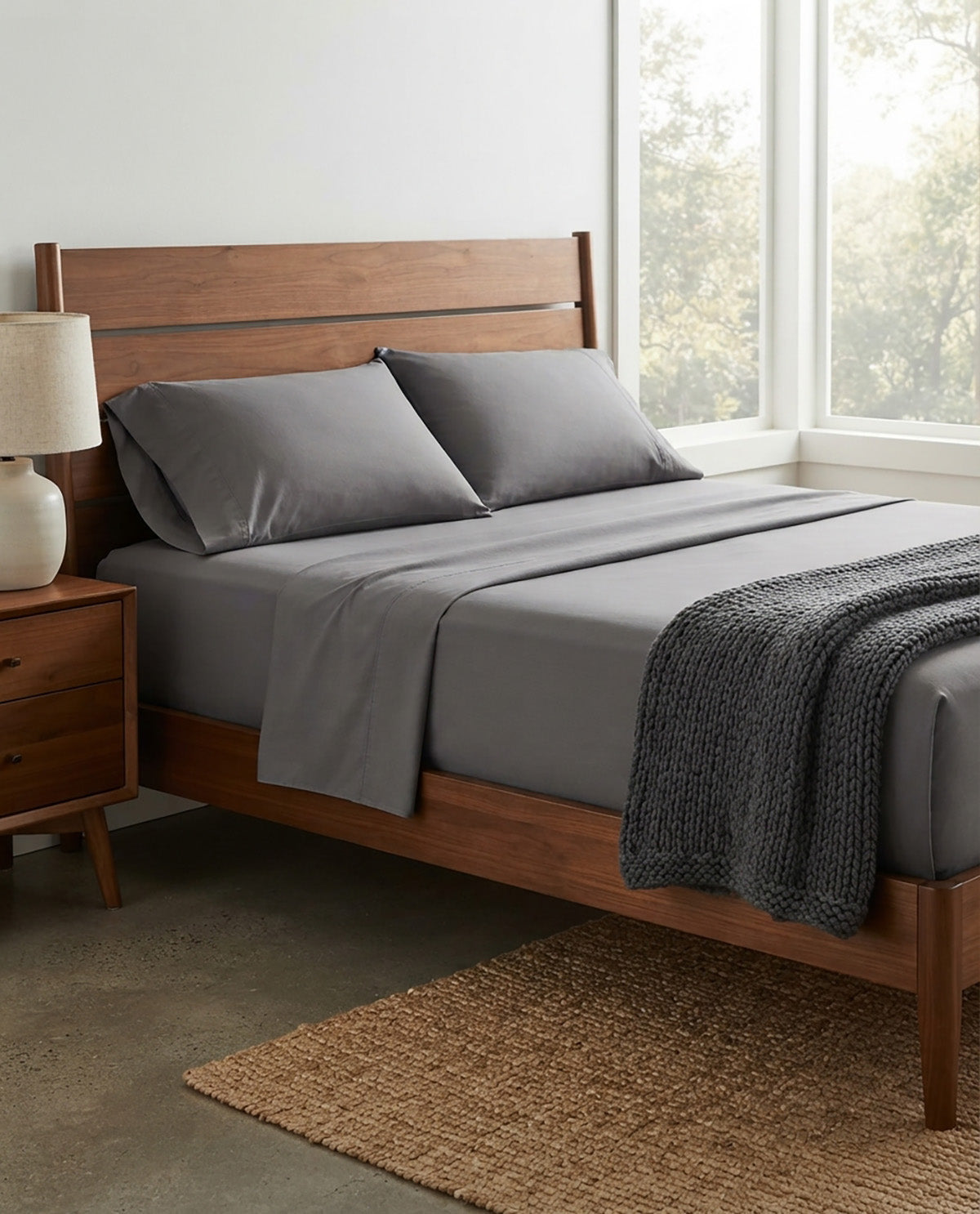Core Essentials King Silver Filigree Soft Washed Sheet Set