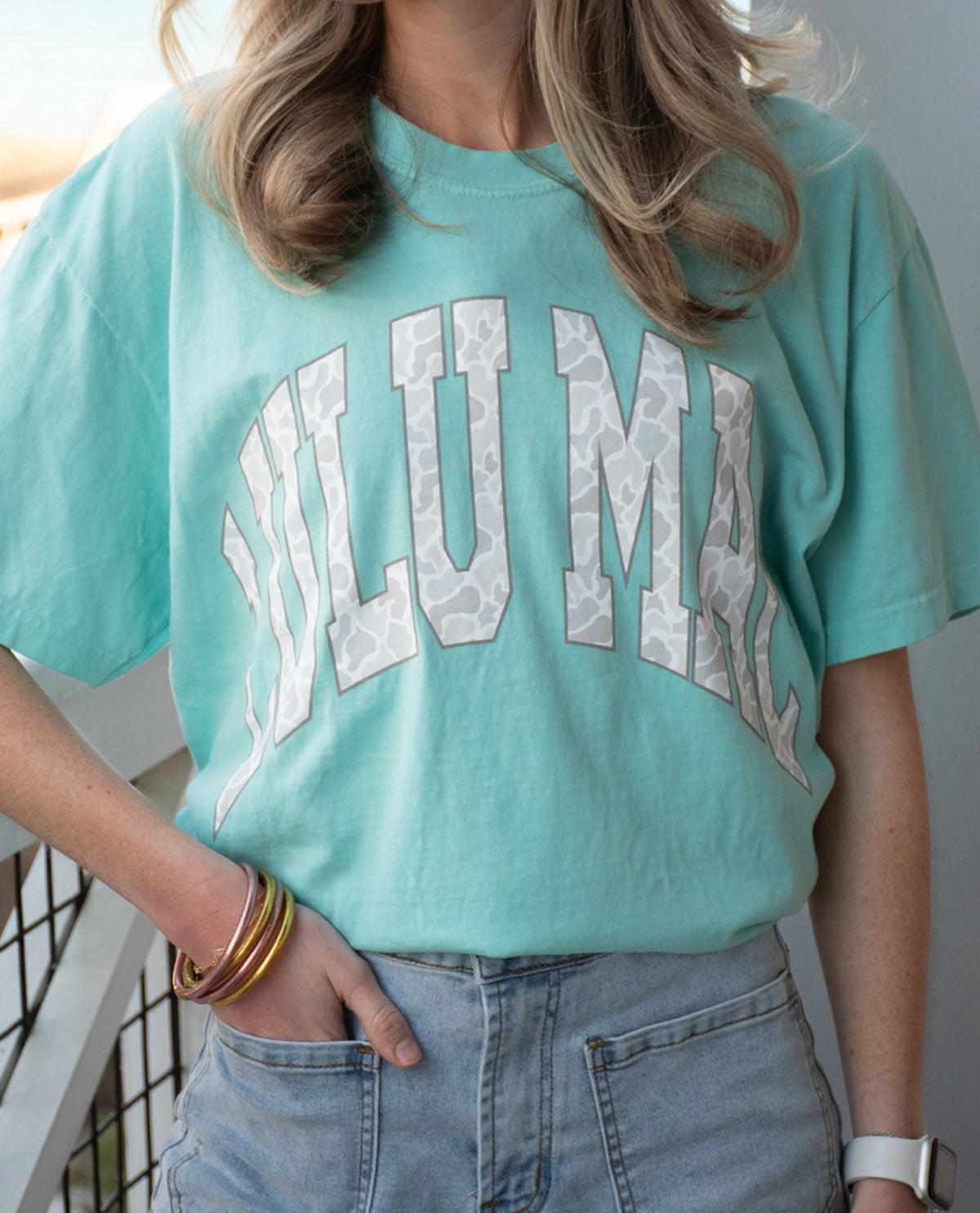Lulu Mac Camo Short Sleeve Tee Chalky Mint